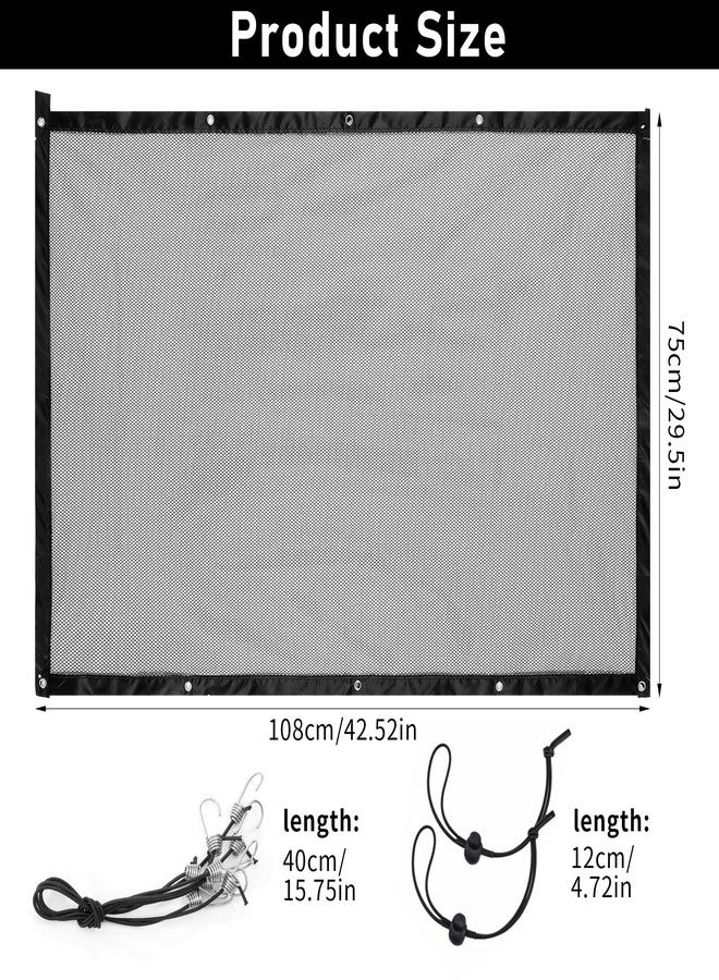جريفوسيا حاجز الكلاب للسيارة من جريفوسيا، شبكة حماية للكلاب مقاس 42 × 30 بوصة للسيارة، شبكة سياج لحماية السيارة، فاصل سيارة للكلاب، فاصل سيارة للحيوانات الأليفة، شبكة حاجز للمقعد الخلفي، حاجز للحيوانات الأليفة للشاحنات وسيارات الدفع الرباعي والسيارات - Image 2