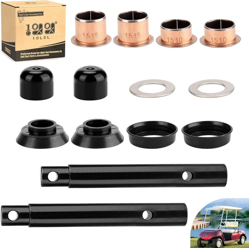 10L0L Golf Cart Steering Knuckle King Pin and Bushing Kit for Yamaha Models 1985-2001 - Image 1