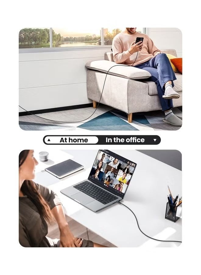 UGREEN ECO UGREEN 60W USB-C to USB-C Fast Charging Cable, 2M, PD 3.0 3A, Type-C Power Cord Compatible with iPhone 16/15 Series, MacBook, iPad Pro, Samsung Galaxy – Black - Image 2