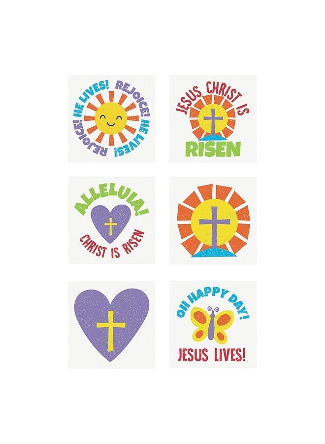He Lives Glitter Tattoo Asst for Easter - Apparel Accessories - Temporary Tattoos - Glitter Tattoos - Easter - 72 Pieces