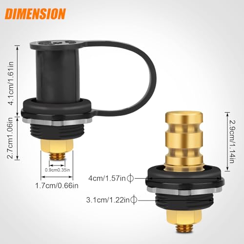 Linkstyle 2PCS Battery Charger Post, 250A Remote Battery Terminals Connectors, 3/8" Stud Jump Post, for Marine Boat UTV ATV Car RV Truck - Image 2