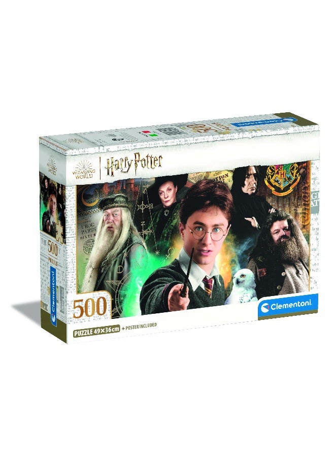 Clementoni HQC Harry Potter Puzzle And Poster - 500 Pcs - Image 1