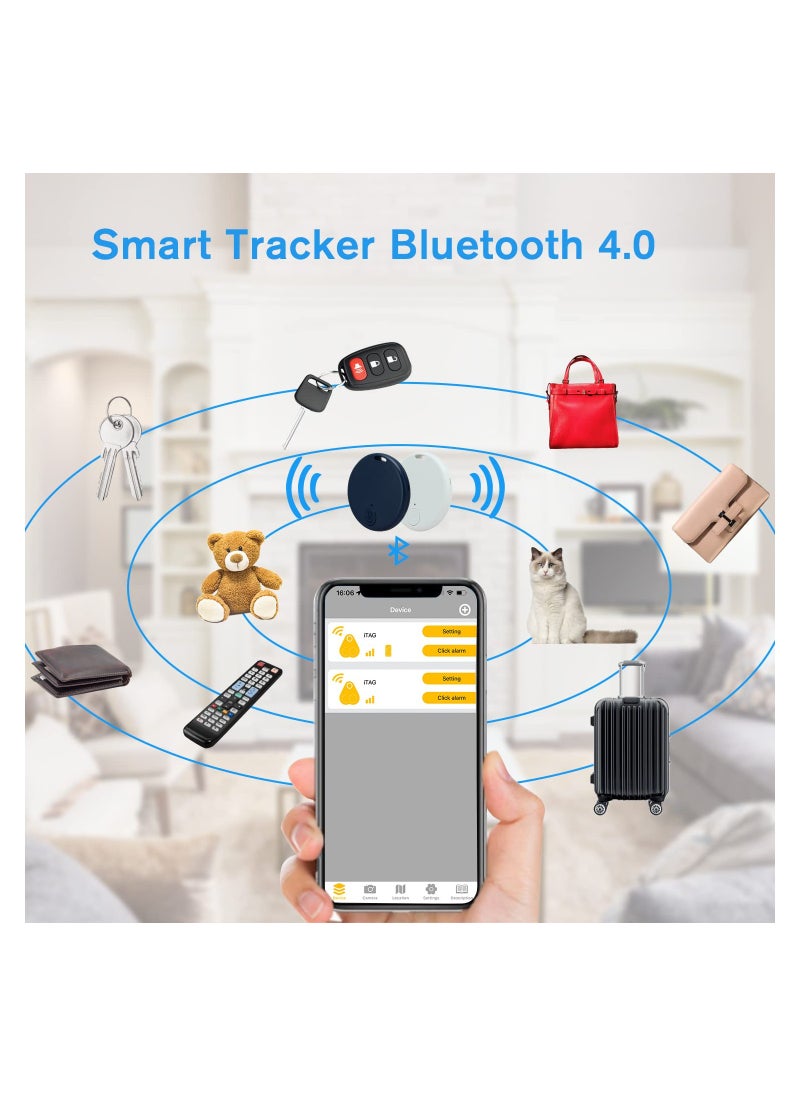 Generic - Anti-Lost Bluetooth Key Finder, 2 Pack, Mini Locator with Alarm for Pets and Personal Items, iOS and Android Compatible - Image 1
