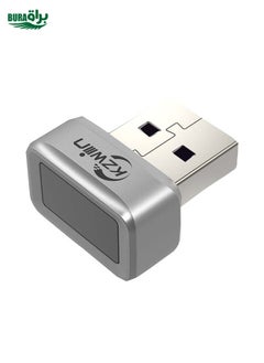 BURAQ Windows Hello Fingerprint Reader Security Key for Windows 10 / 11(Silver)  - Image 1