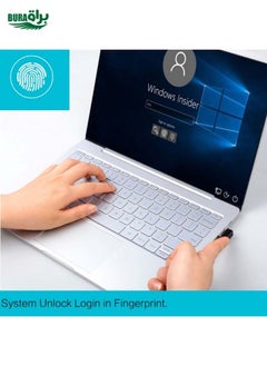 BURAQ Windows Hello Fingerprint Reader Security Key for Windows 10 / 11(Silver)  - Image 4