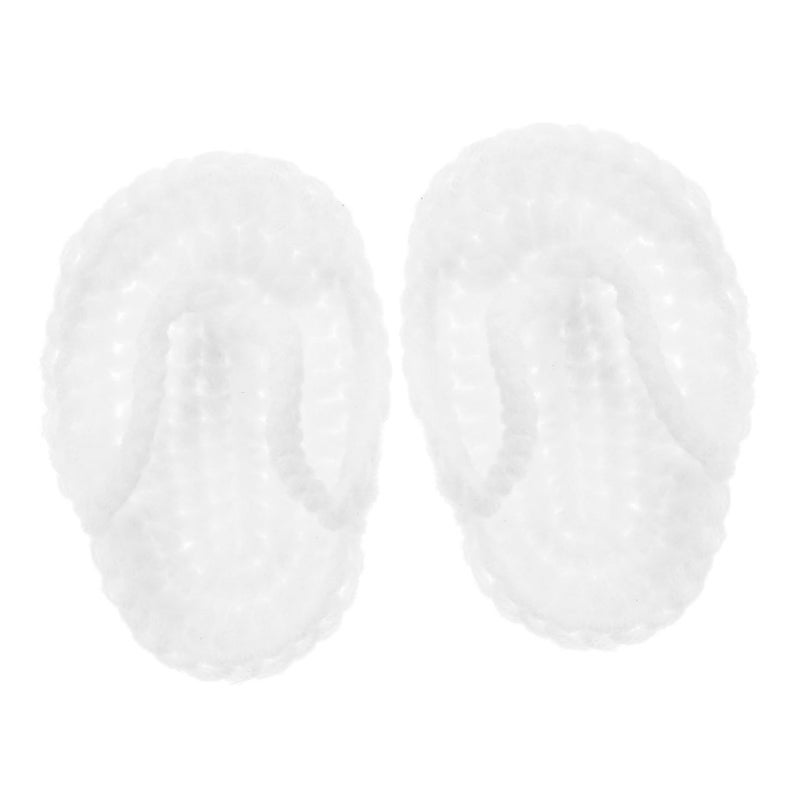 Crochet Knitted Baby Slippers White Photography Props For Newborn Photoshoot - Image 2