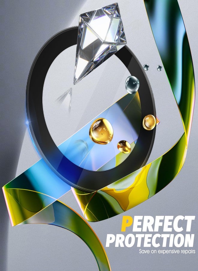 Orzero (2 Sets) Camera Lens Protector Compatible for Samsung Galaxy Z Flip 7/Z Flip 7 FE, Protector de Cámera One-Step Installation Tray Individual Alloy Metal Ring Glass Case Friendly - Black - Image 4