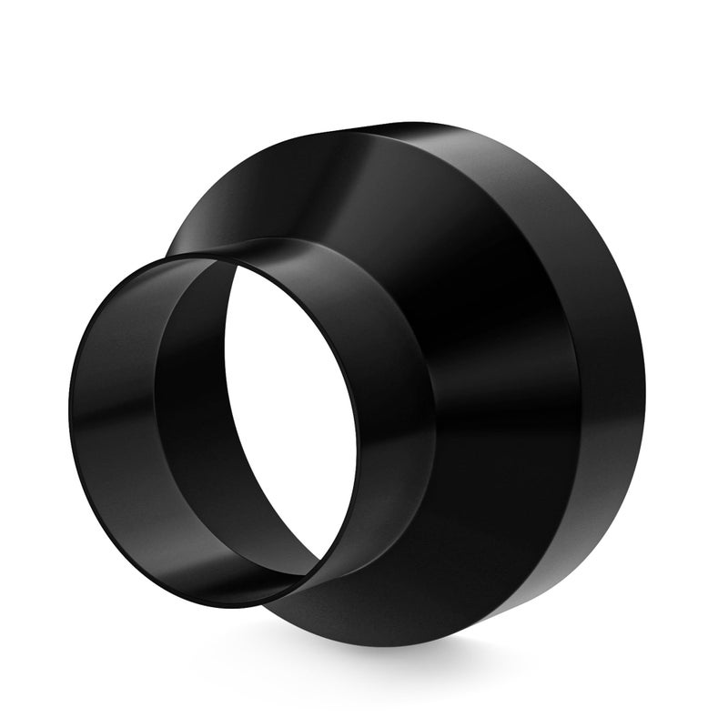 Hon&Guan 4 to 3 Inch Duct Reducer, Hon&Guan Galvanized Steel Duct Increaser 4 to 3 Duct Reducer for 3/4 Inch Duct, Inline Fan, Grow Tent Ventilation System-Black. - Image 1