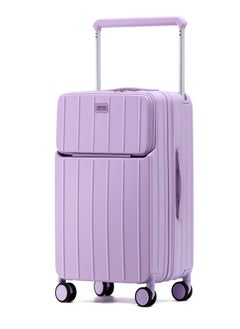 LIGHTGO 7615 أرجواني متوسط الحجم 24.5"حقيبة التحقق في الأمتعة مع التوسع مع حقيبة السفر TSA YKK ZIPPER
