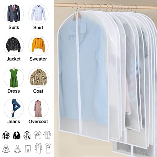 YYDSLEE Clear Garment Bags for Hanging Clothes, Set of 12 Suit Bags Dust-Resistant Clothes Cover Bags PEVA Breathable Clothes Protectors with Full Zipper for Closet Storage, 24” x 40”/47”/55” - Image 4