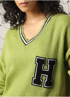 Hubberholme Women's Multicoloured 100% Acrylic Solid Regular Fit Sweater  - Image 5
