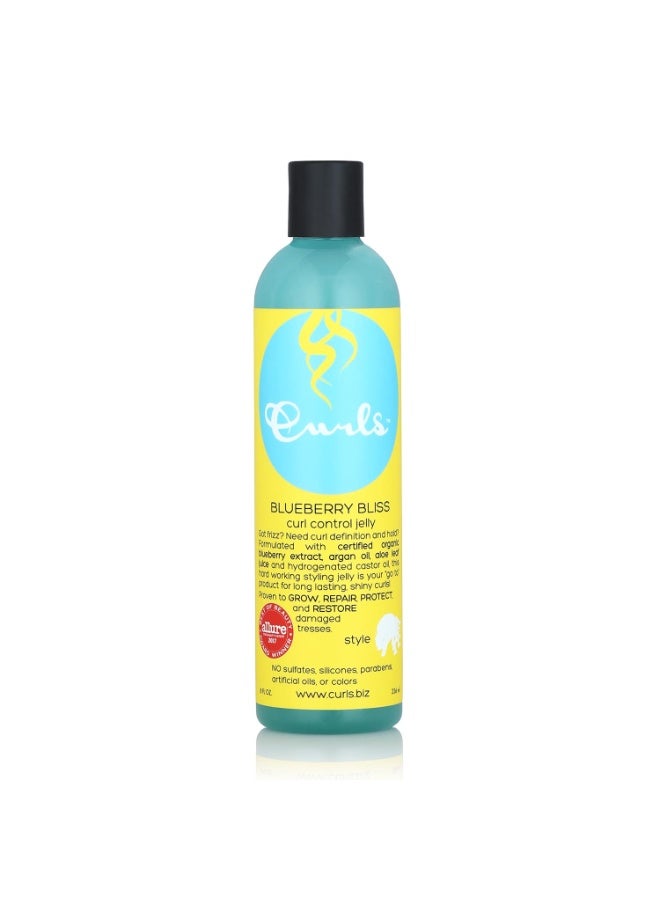 Curls Blueberry Bliss Control Jelly - 8 oz, Define & Defrizz, Wash and Go's, Twist Outs & Braid Outs, for Wavy, Curly, and Coily Hair Types - Image 1