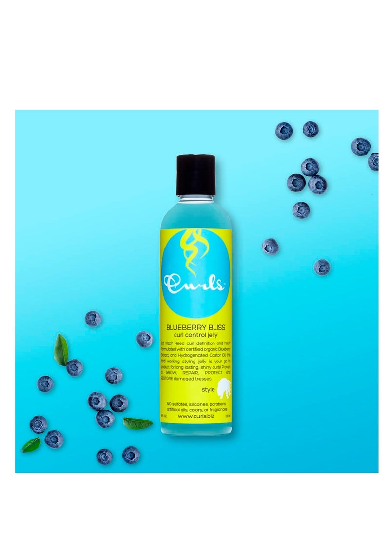 Curls Curls Blueberry Bliss Control Jelly - 8 oz, Define & Defrizz, Wash and Go's, Twist Outs & Braid Outs, for Wavy, Curly, and Coily Hair Types  - Image 3