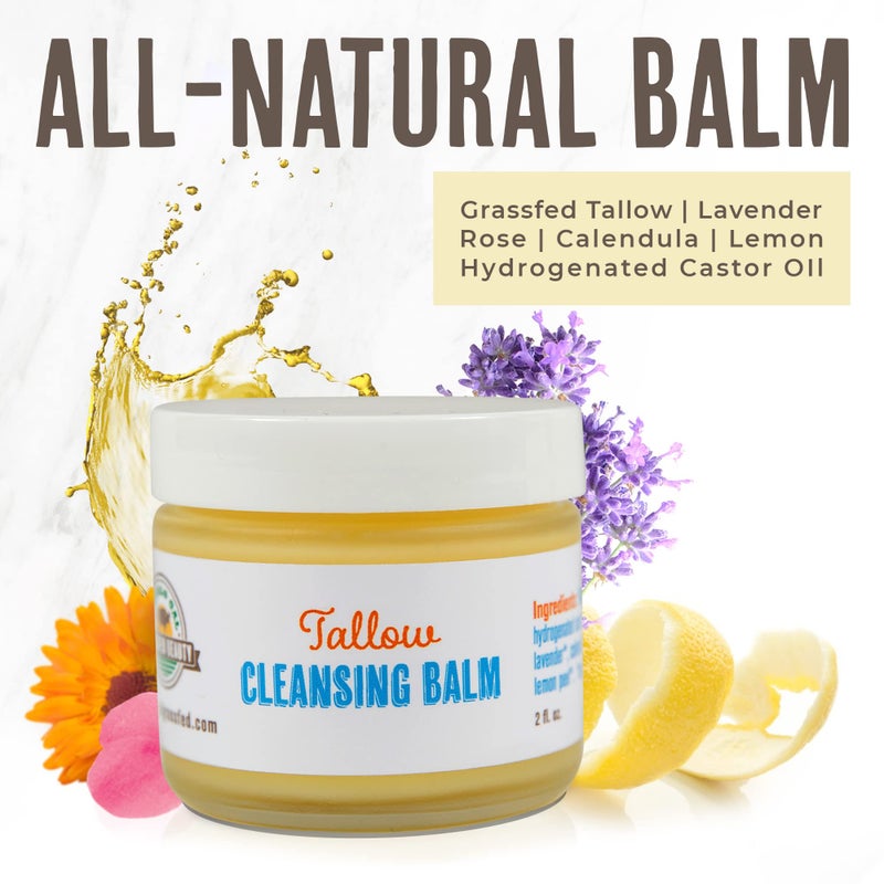 Buffalo Gal Grassfed Beauty - Tallow Cleansing Balm, All-Natural Make Up Remover Balm, Handcrafted Cleansing Balm Make Up Remover, Safe for All Skin Types, 2 oz - Image 3