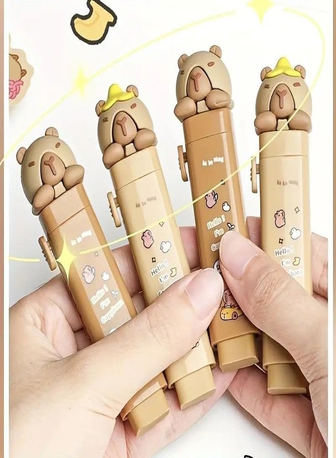 Funspark Cartoon Shaped Cute Erasers Push Pull Design Retractable Erasers Pastel Aesthetic Pencil Eraser Cute Rubber for Kids Students School Office Stationery - Image 3