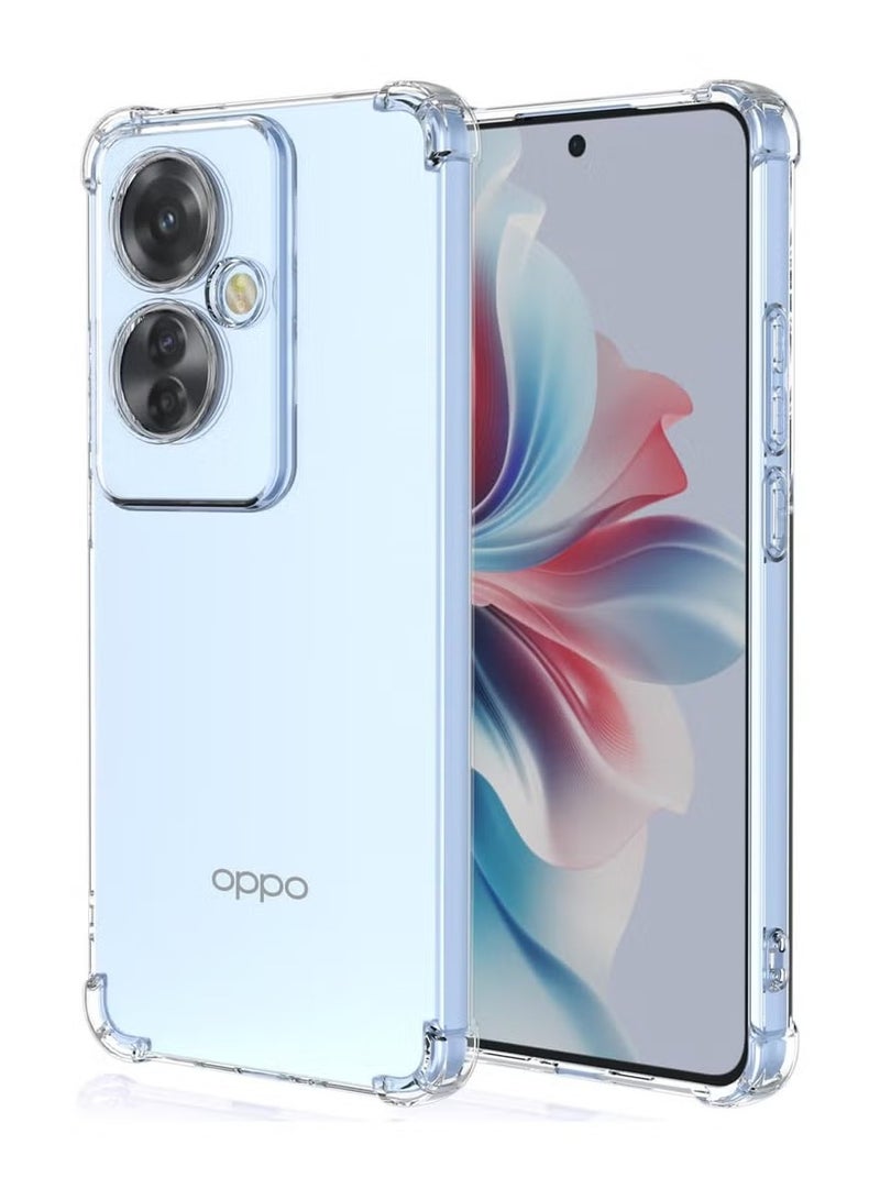 For Oppo Reno 11F 5G King Kong Transparent Shockproof Ultra-Protective Case 4 Corners - Transparent Double Real Protection
