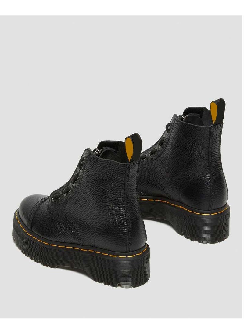 Loquat Motorcycle Ankle Platform Boots  Black  - Image 3