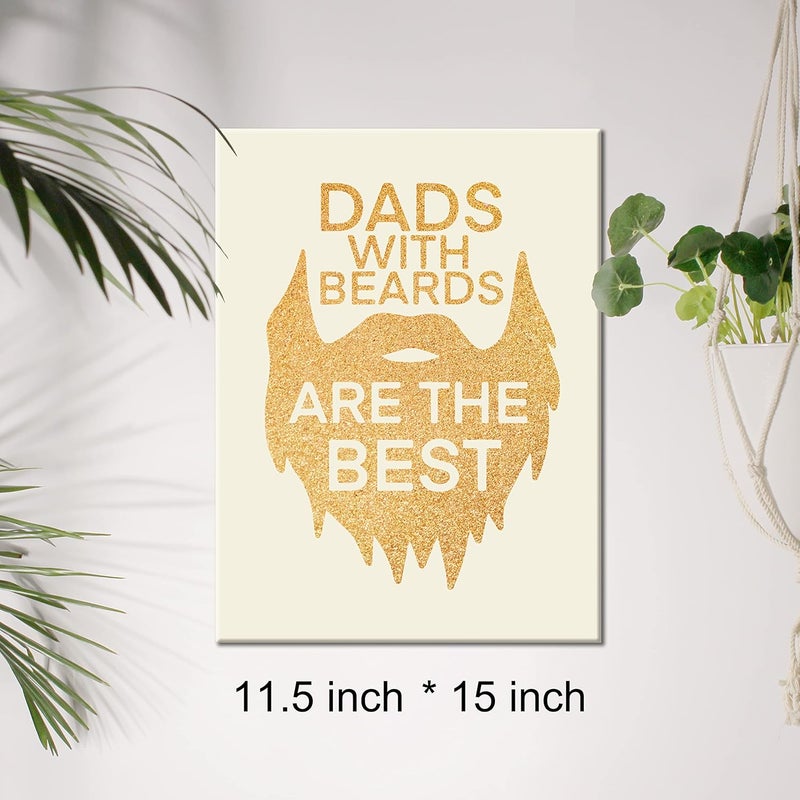 JerLoe Gold Foil Canvas Wall Art - Dads with Beards - Image 2