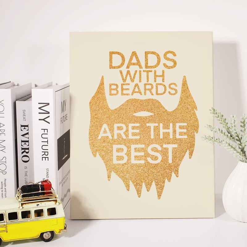 JerLoe Gold Foil Canvas Wall Art - Dads with Beards - Image 4