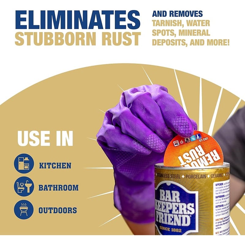 Arabest Powder Cleanser 12 Oz - Multipurpose Cleaner & Stain Remover - Bathroom, Kitchen & Outdoor Use - for Stainless Steel, Aluminum, Brass, Ceramic, Porcelain, Bronze and More (2 Pack) - Image 4
