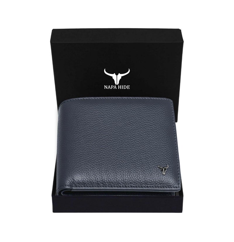 NAPA HIDE Leather Wallet for Men (Blue) - Image 1
