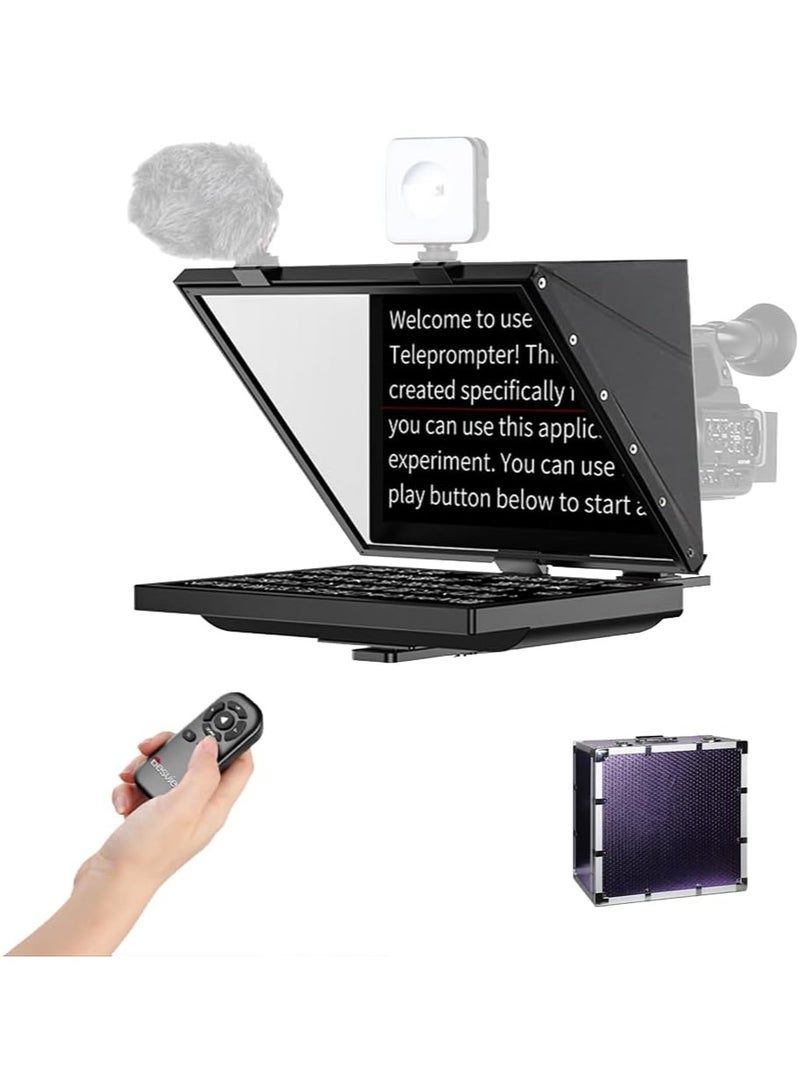 ديسفيو T20 جهاز تلقين (تليبرومتر) قابل للطي بشاشة كبيرة 20 بوصة للبث المباشر وتسجيل الفيديو والتصوير الأفقي والعمودي - Image 2