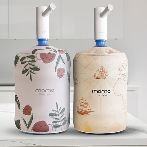 Momo Lifestyle Momo Lifestyle 5 Gallon Water Jug Cover  Insulated Neoprene  Blocks UV Rays  Reversible Double Sided  Water Bottle Sleeve for 5 Gallon Water Dispenser Cover Accessory World Map 