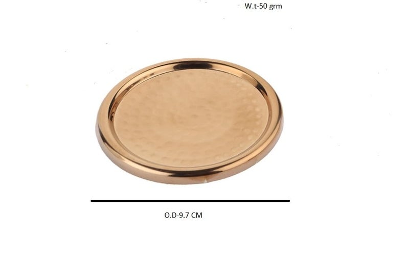Steren Impex | Stainless Steel Drink Coaster, Insulated Mat Base Heat Resistant - Copper (Pack of 4) - Image 2