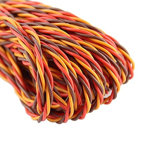 OliYin Servo Cable 3p line 32 feet for Futaba JR Hitec RC Twisted servo Hobby Model Aircraft Wiring 30 Coresx0.08 - Image 3