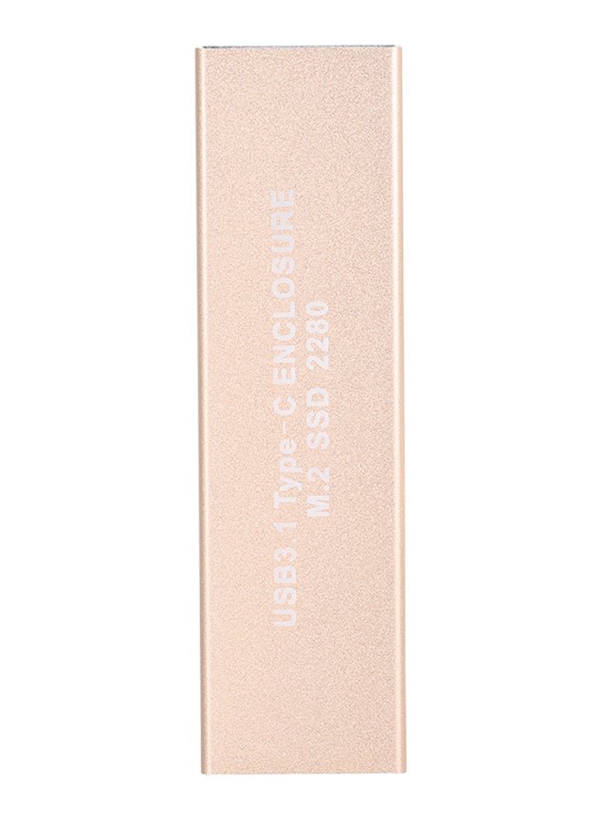 Type-C NGFF(M.2) SSD Enclosure External Hard Drive Pink - Image 1