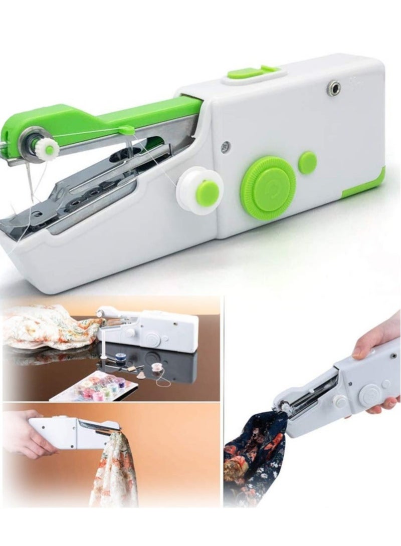 كابتن تيك Sewing Machine Mini Handle Portable Handheld with Kit Quick Repairing Tool for Home - Image 1