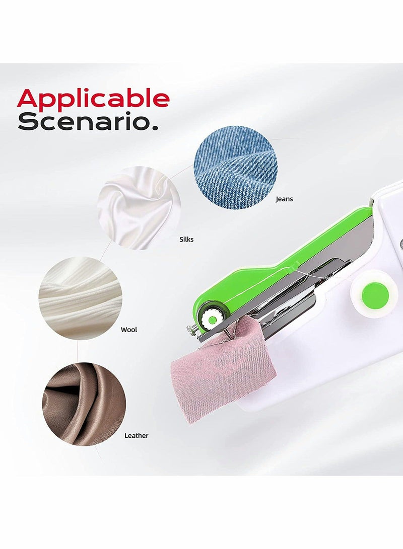 كابتن تيك Sewing Machine Mini Handle Portable Handheld with Kit Quick Repairing Tool for Home - Image 3