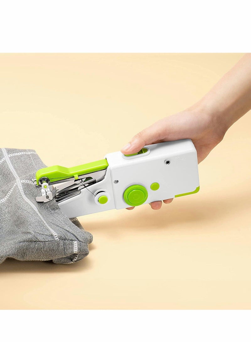 كابتن تيك Sewing Machine Mini Handle Portable Handheld with Kit Quick Repairing Tool for Home - Image 4