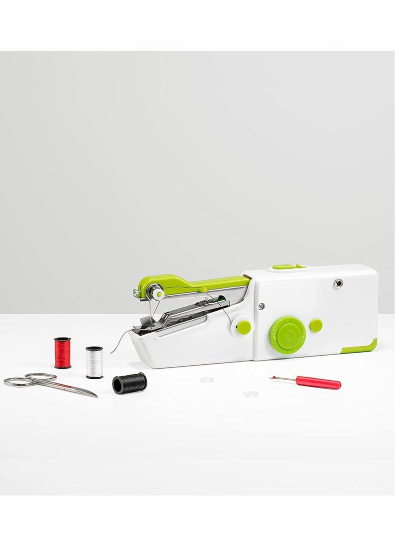 كابتن تيك Sewing Machine Mini Handle Portable Handheld with Kit Quick Repairing Tool for Home - Image 5