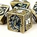 RULE DICE Metal DD Dice DND Dice Set Polyhedral Dice for Dungeons and Dragons RPG Games 7pc D and D Dice Set with Green Serpent Gift for TTRPG Players - Image 2
