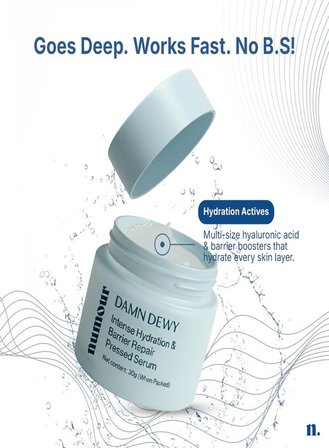 Numour Damn Dewy | Intense Hydration & Barrier Repair Pressed Serum 30g | India's 1st Hydrating Pressed Serum | 11% Hydration Actives | For Dry, Dehydrated, Sensitive & Combination Skin | Men & Women - Image 5