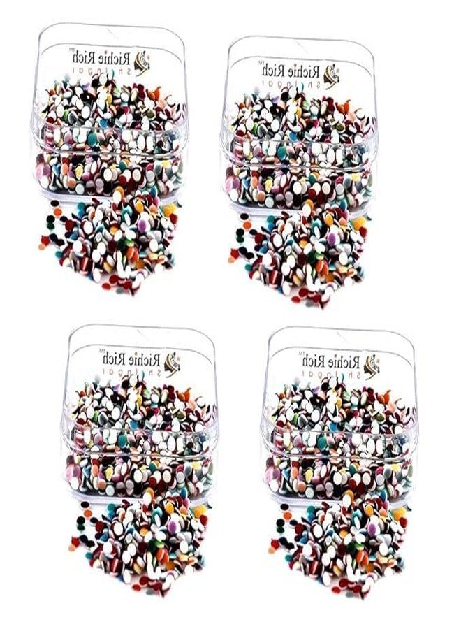 Multicolor sticker Simple Daily use Forehead Bindis for Women - Pack of 5 Boxes (Bindis Size : 2 mm) - Image 3