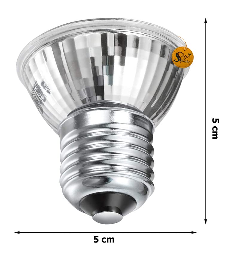 Sage Square مصباح حرارة الزواحف UVB، طيف كامل، مصباح ضوء الشمس لتنين اللحية، السحالي، السلاحف، الجيكو والمزيد (50 واط) - Image 3