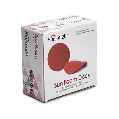 Sunmight Sunfoam Grip No Hole 3 Inch Sanding Discs - 1000 Grit Wet Dry Sandpaper for Car Paint, Headlights, Metal, Wood - Hook & Loop for Orbital & DA Sanders - Polishing & Finishing Abrasive (20 Pcs) - Image 1