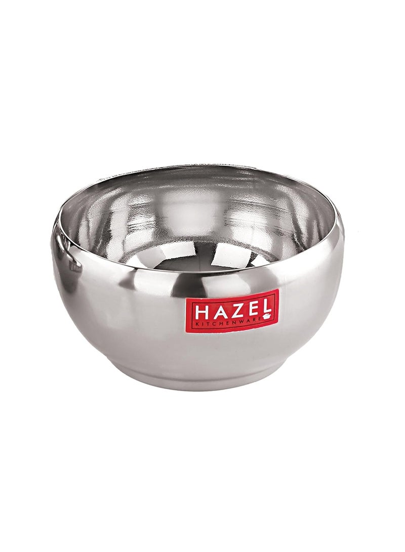 HAZEL Serving Bowl Set | 100 ml Each Stainless Steel Bowl for Dessert, Cereal, Smoothie | Steel Katori, Set of 12 - Image 2