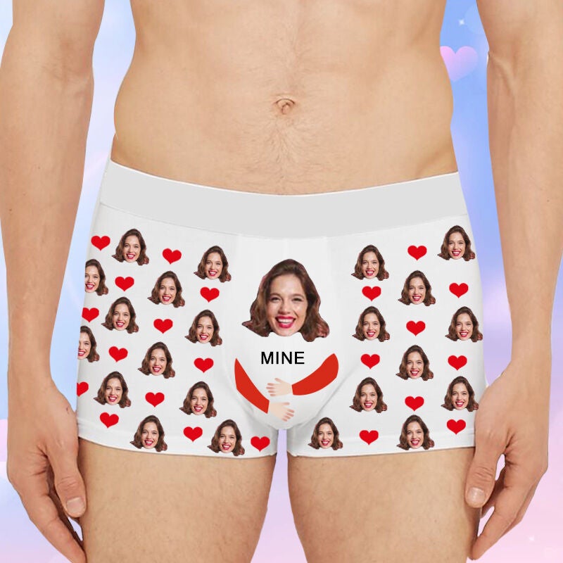 Selling Supply Men'S Underwear Human Head Po Heart Hug 3D Digital Printing One Piece Minimum Order - Image 3