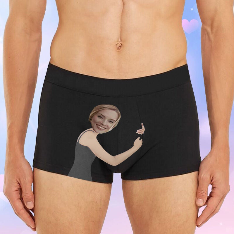Selling Supply Men'S Underwear Human Head Po Heart Hug 3D Digital Printing One Piece Minimum Order - Image 1
