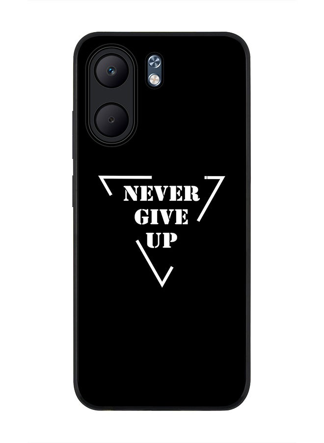 Stylizedd For Oppo A5x 5G / A5x 4G Case,Slim fit Camera Protection, Shockproof Thin Phone cover  - Never give up