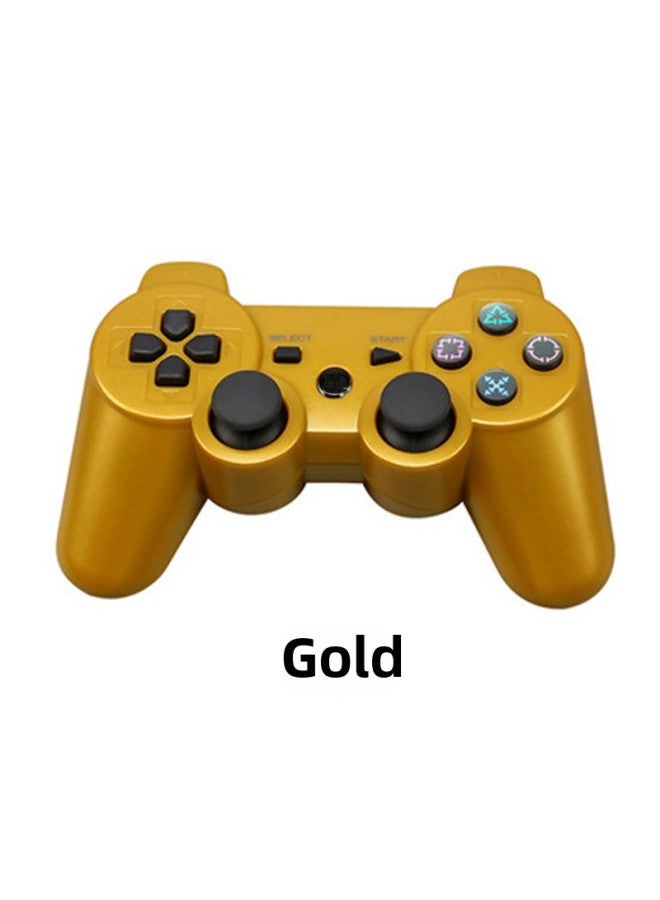 Ps3 Wireless Bluetooth Game Handle Video Game Equipment Game Peripheral PS3 Support Computer Handle-Product Color:Gold