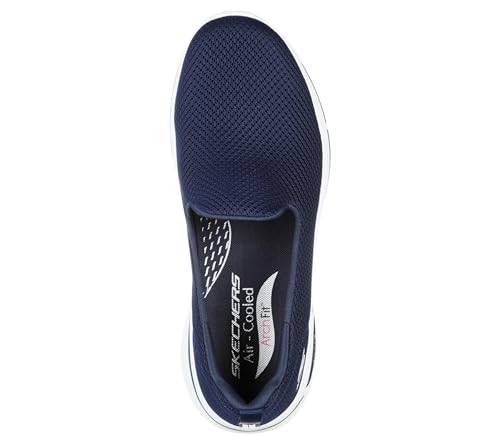SKECHERS أحذية سكيشرز النسائية جواك أرتش فيت - غريتفل، كحلي/أبيض، 9.5 - Image 3