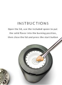 Scrolls Electric Bukhoor Burner for Car Usb Type-C Power Electrical Bakhoor Burner for Home Rechargeable Electric Mini Portable Incense Burners 14x7x7 cm  - Image 4