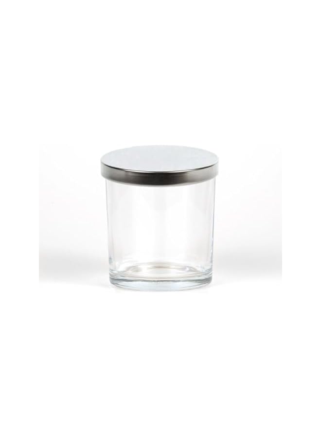 The Bros Glass Candle Jars 3.5 OZ (100ml) with Silver Metal Lids for Making Candles (4 Pack), Empty Candle Containers with Silver Metal Lids - Dishwasher Safe - Image 2