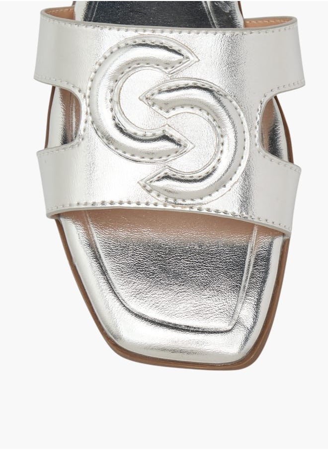 Celeste Women's Logo Embossed Slip-On Sandals  - Image 4