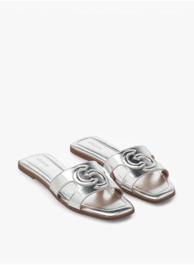 Celeste Women's Logo Embossed Slip-On Sandals  - Image 2