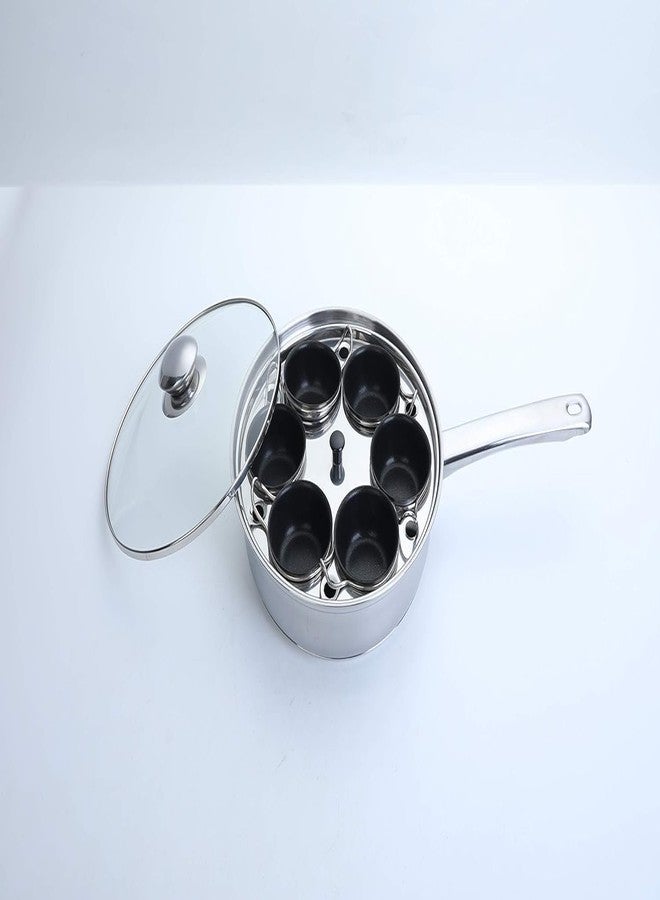 Kitwe Egg Poacher Pan - Stainless Steel Poached Egg Cooker – Perfect Poached Egg Maker – Induction Cooktop Egg Poachers Cookware Set with 6 Nonstick Large Silicone Egg Poacher Cups. - Image 1